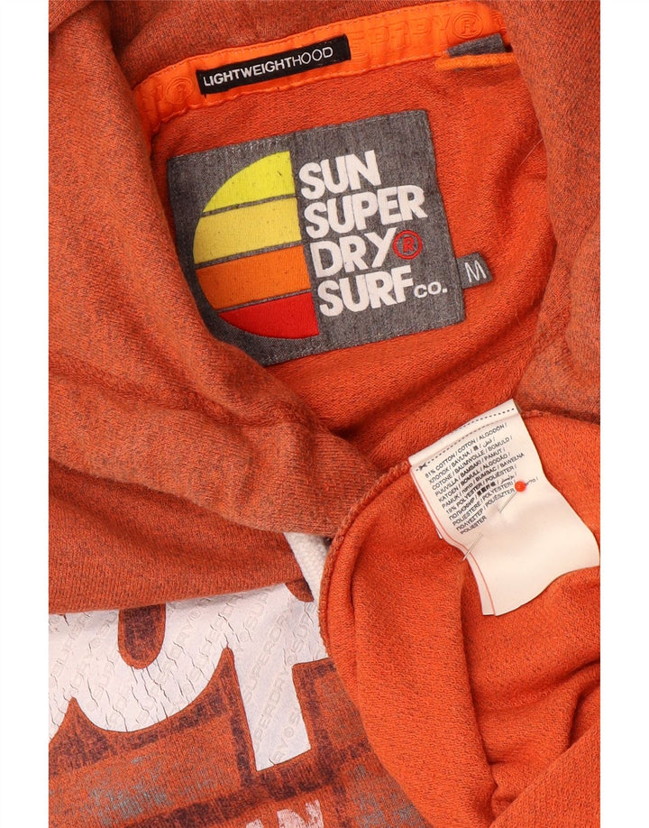 Superdry Pull à Capuche Graphique Homme Orange Moyen Coton