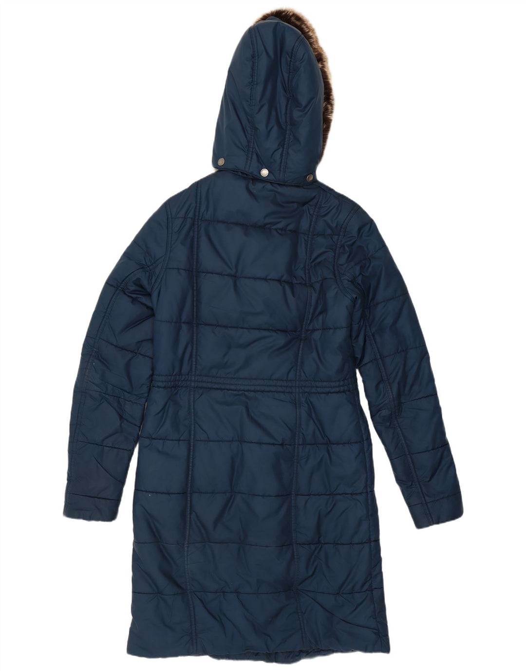 Barbour Manteau rembourré à capuche pour femme UK 8 Small Bleu marine Polyester
