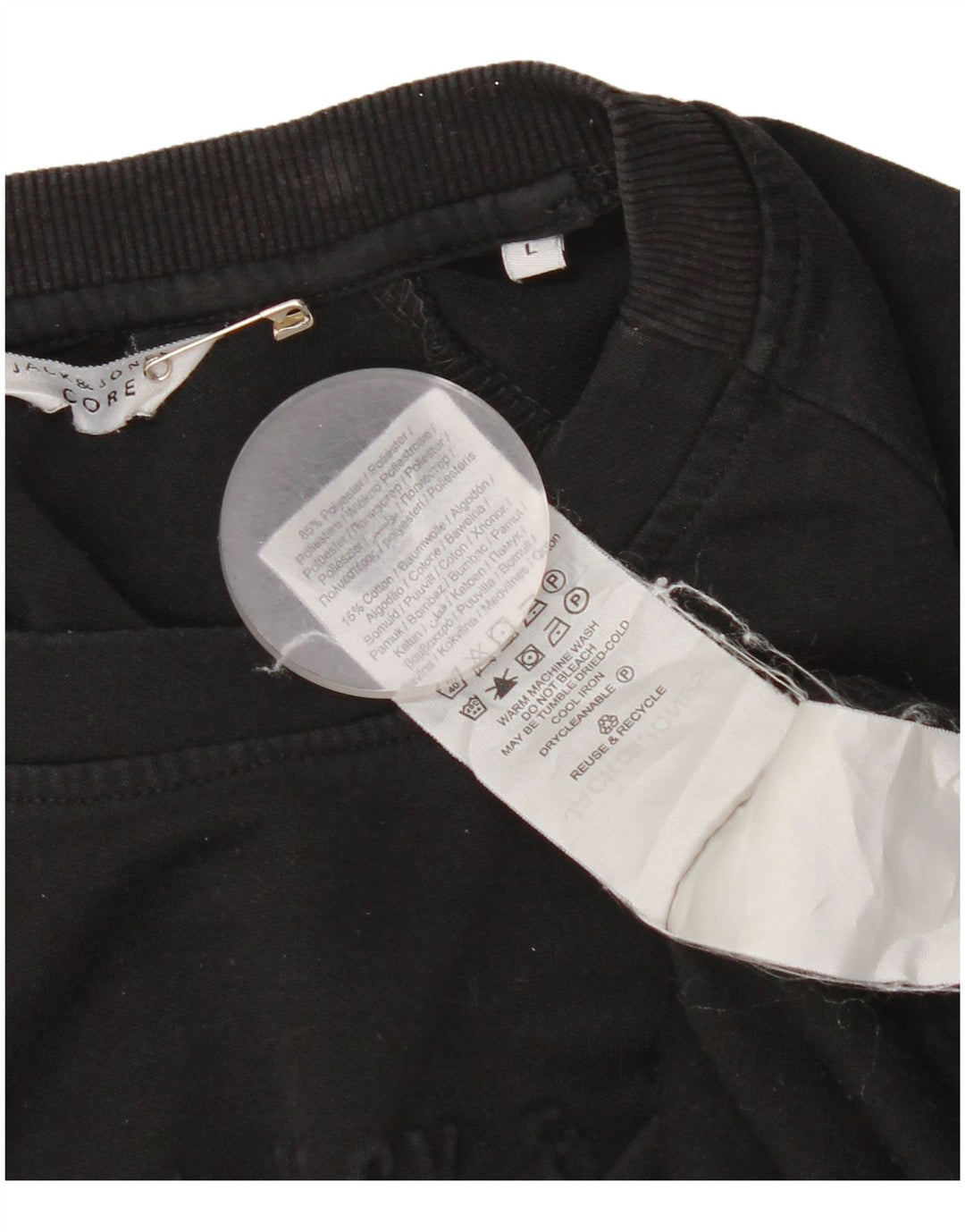 Jack & Jones Sweat-shirt pour homme Grand Noir Polyester