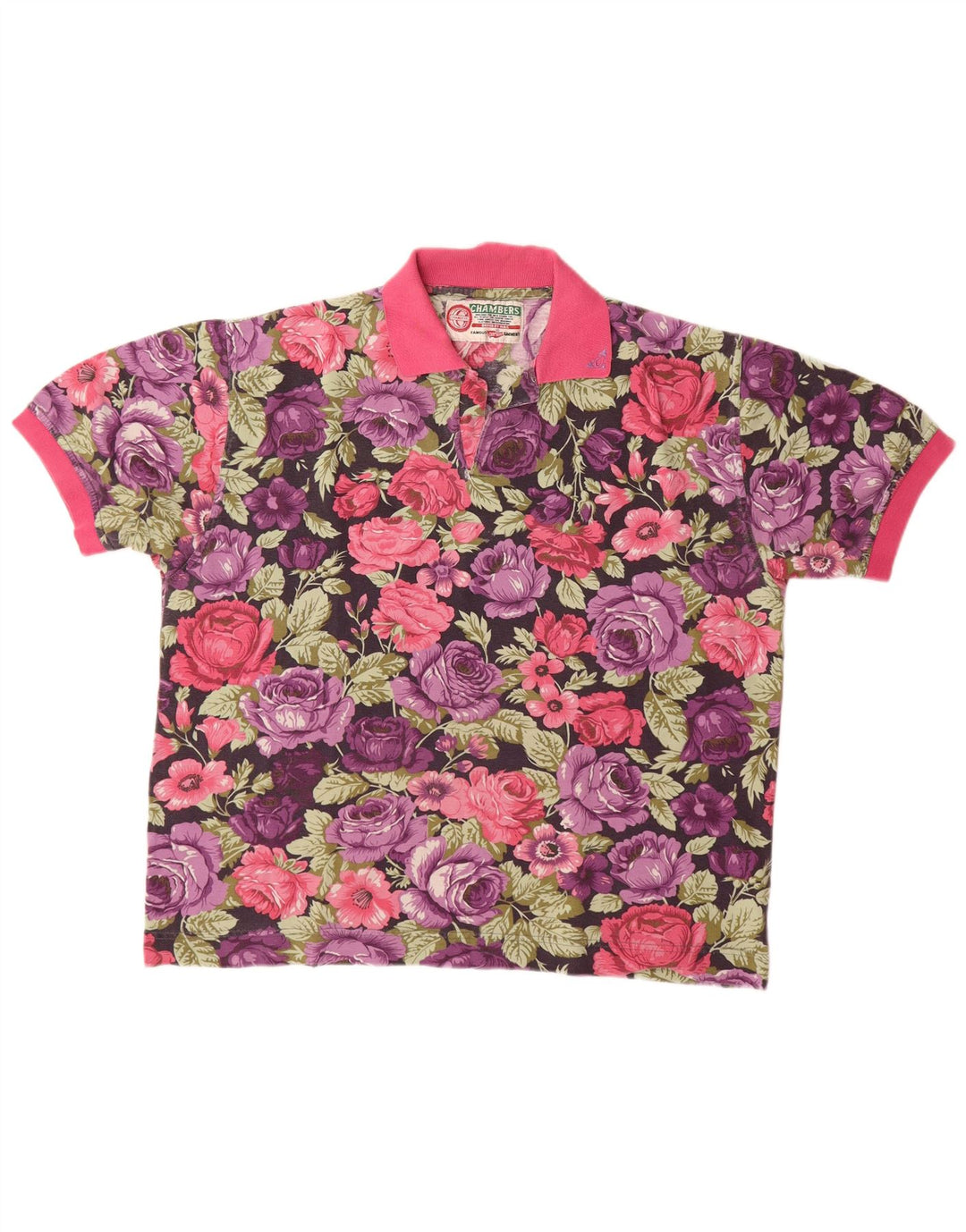 CHAMBERS Polo Femme UK 16 Grand Violet Floral