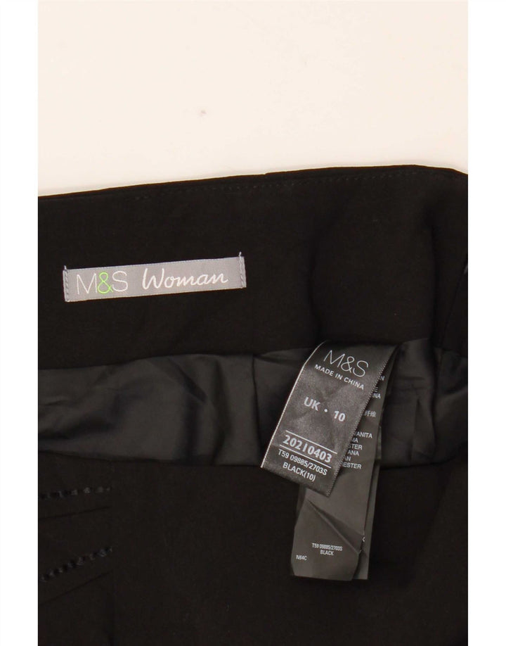 Marks & Spencer Jupe trompette pour femme UK 10 Small W29 Noir Polyester