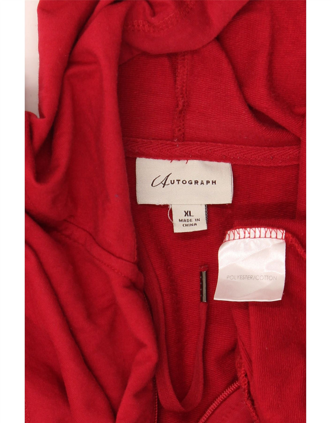 Marks & Spencer Pull à capuche zippé autographe pour homme XL Rouge Polyester