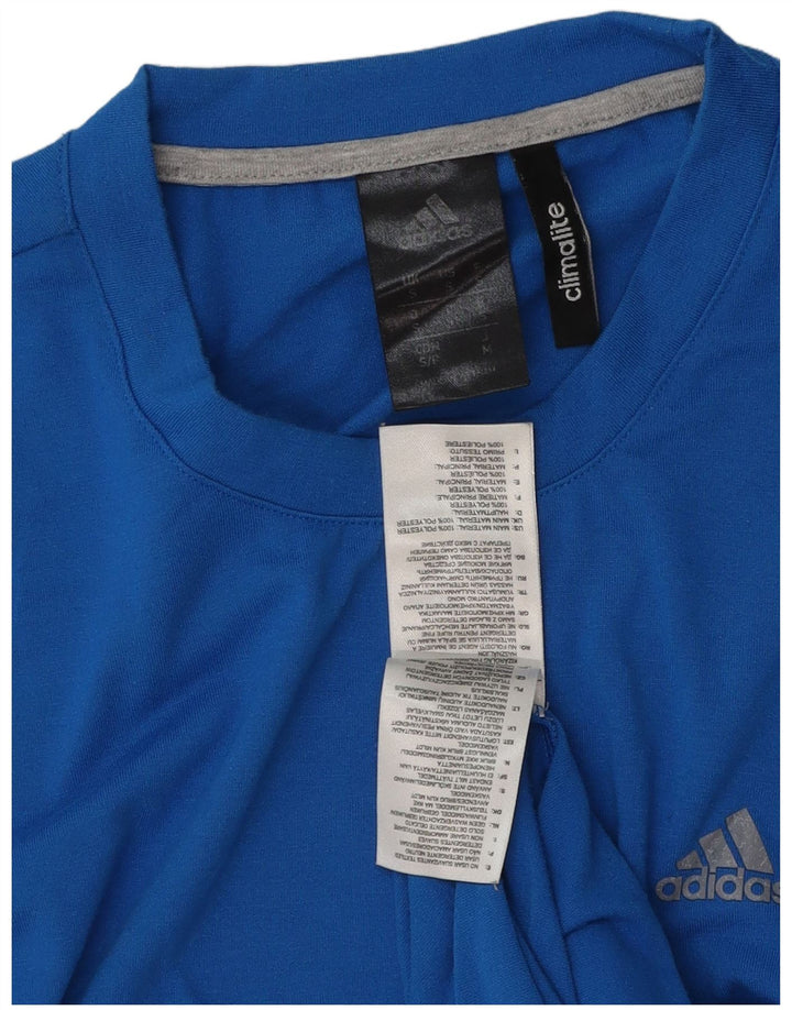 Adidas Hommes Climalite T-Shirt Haut Petit Bleu Polyester