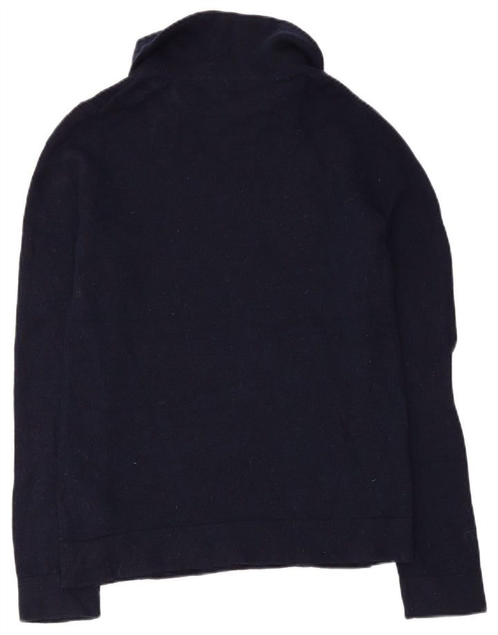 Hobbs Pull col roulé pour femme UK 12 en laine bleu marine moyen