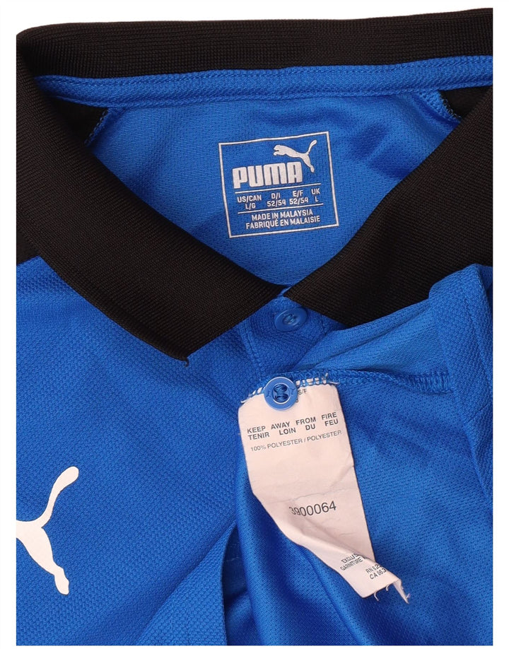 PUMA Polo graphique homme grand bleu color block polyester