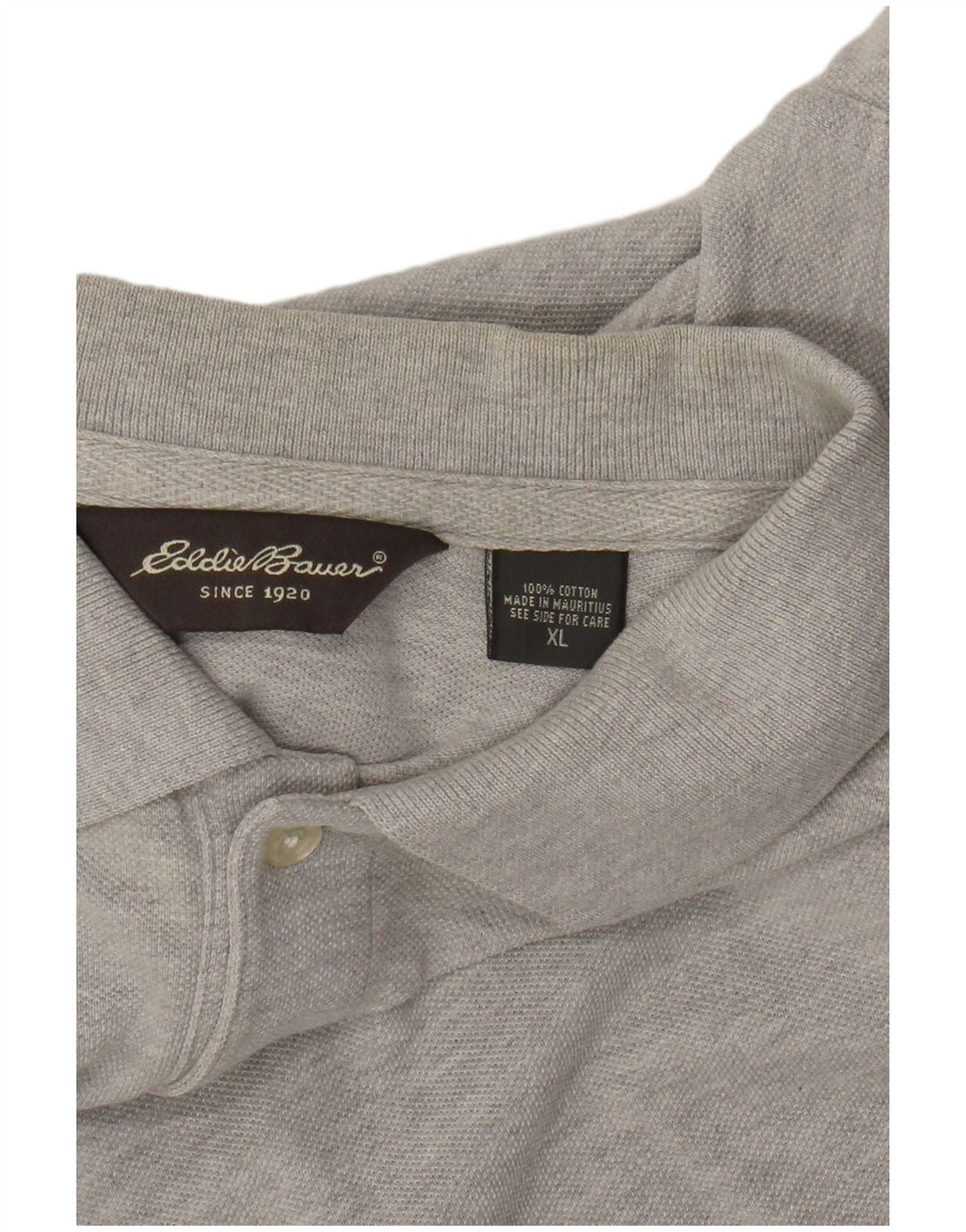Eddie Bauer Polo Homme XL Gris Coton