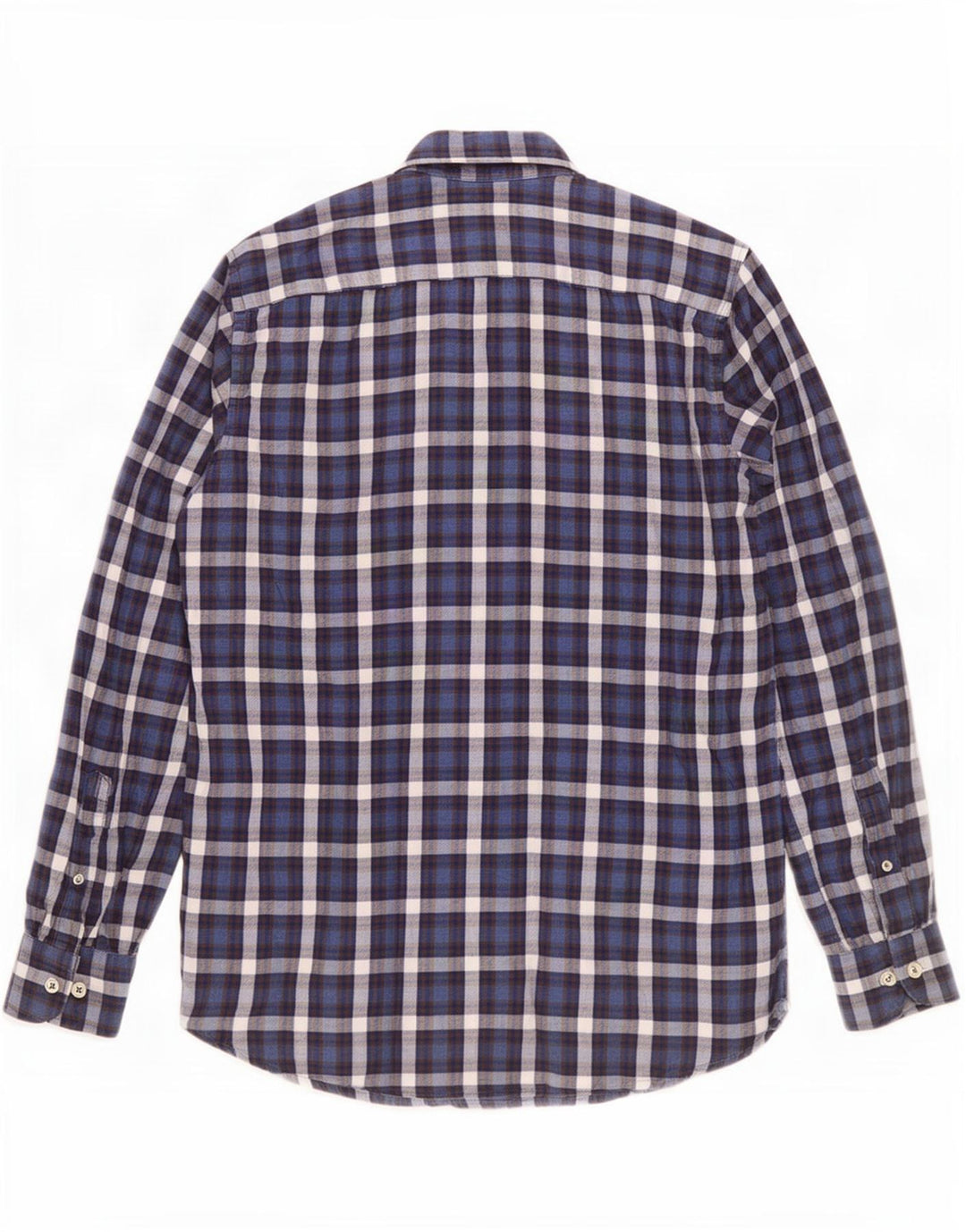 Carrera Chemise Regular Fit en Flanelle Homme Bleu Marine à Carreaux en Coton