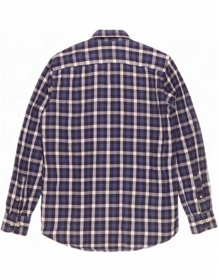 Carrera Chemise Regular Fit en Flanelle Homme Bleu Marine à Carreaux en Coton
