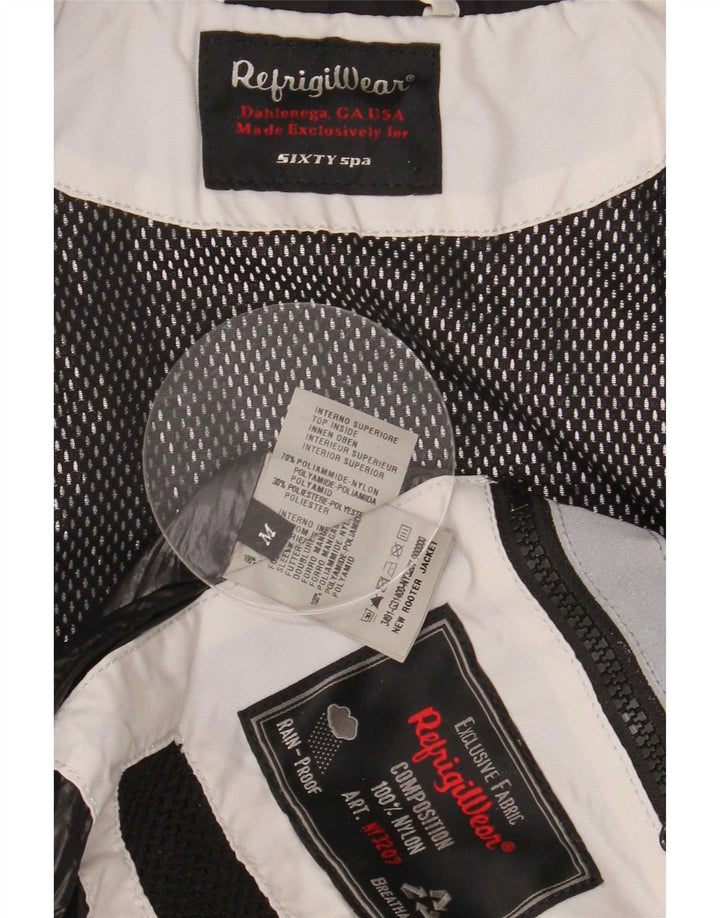 Refrigiwear Veste Bomber Homme UK 38 Medium Off White Colourblock Polyamide