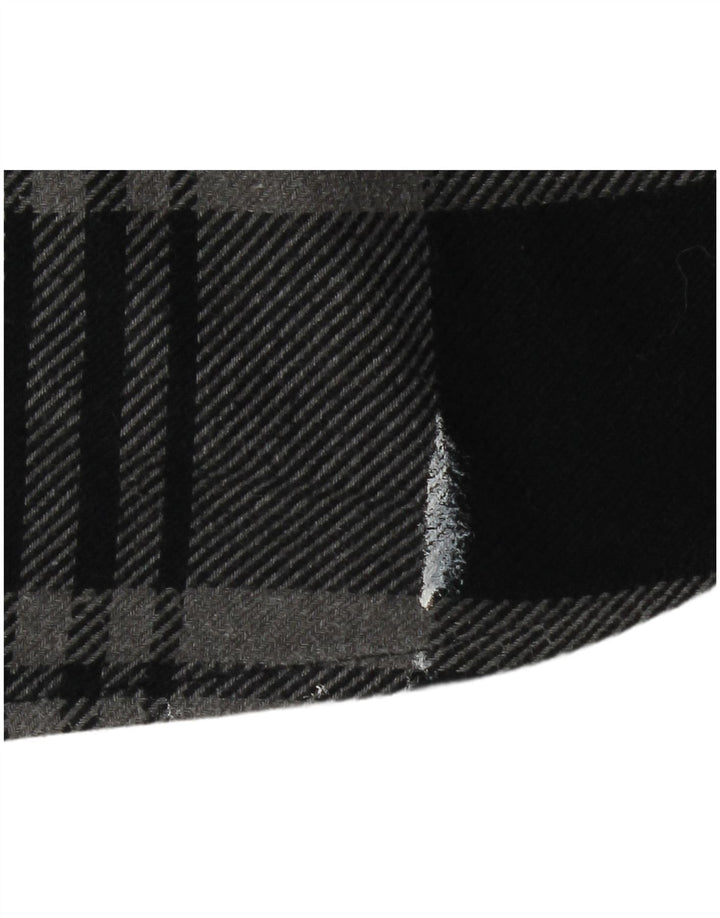 Orvis Chemise en flanelle pour homme Grand coton à carreaux gris