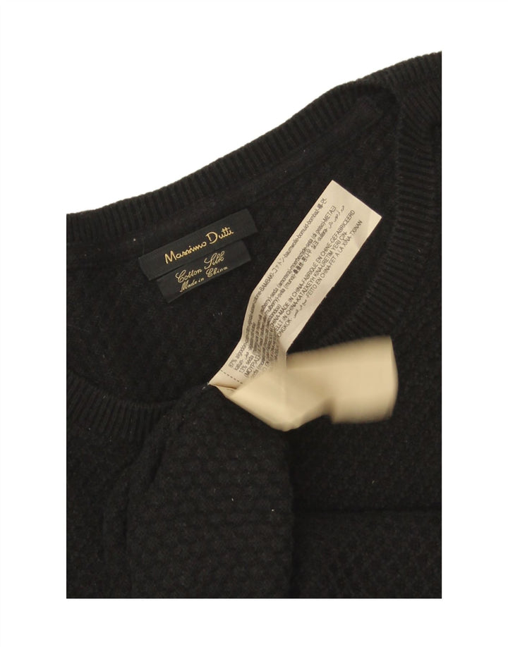 Massimo Dutti Pull à col rond pour homme XL en coton noir