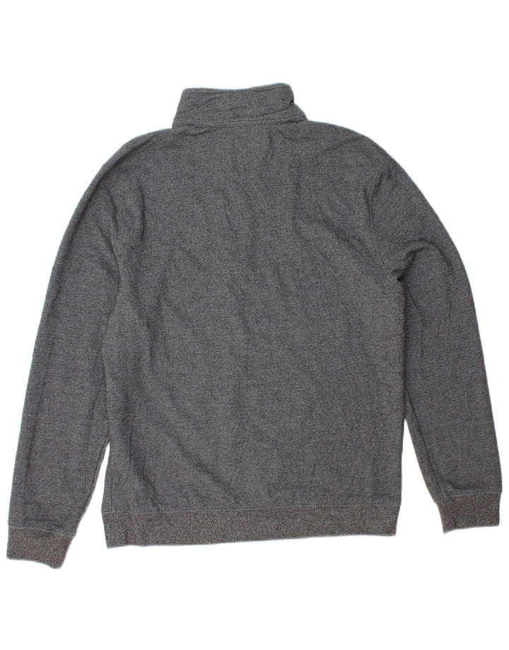 IZOD Sweat-Shirt Col Zippé Homme Petit Gris Polyester