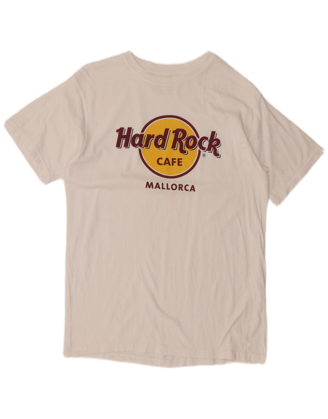 Hard Rock Cafe T-shirt graphique Majorque pour homme UK 14 en coton blanc moyen