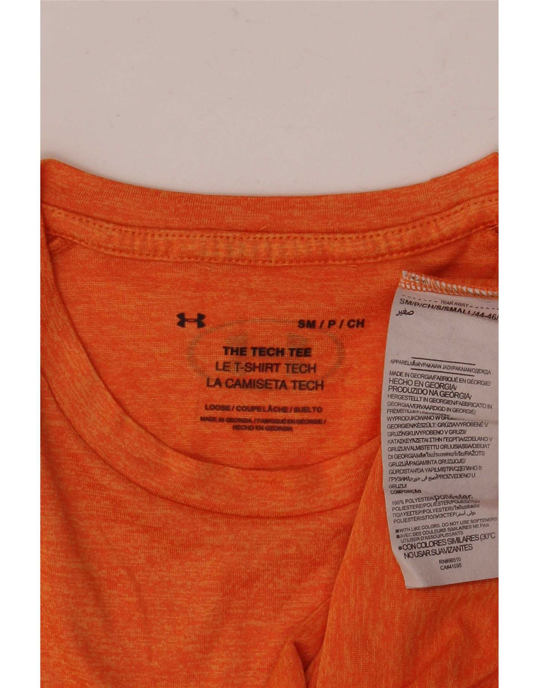 Under Armour Homme The Tech Tee T-Shirt Haut Petit Orange Polyester