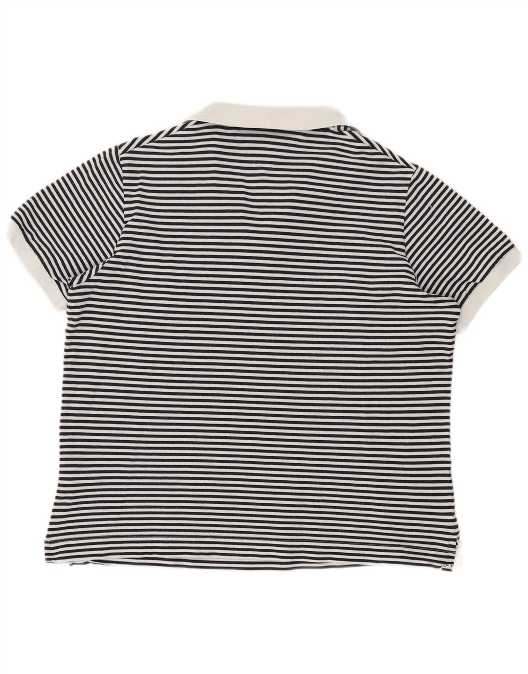 TOMMY HILFIGER Polo Femme UK 20 2XL Bleu Marine Rayé Nautique