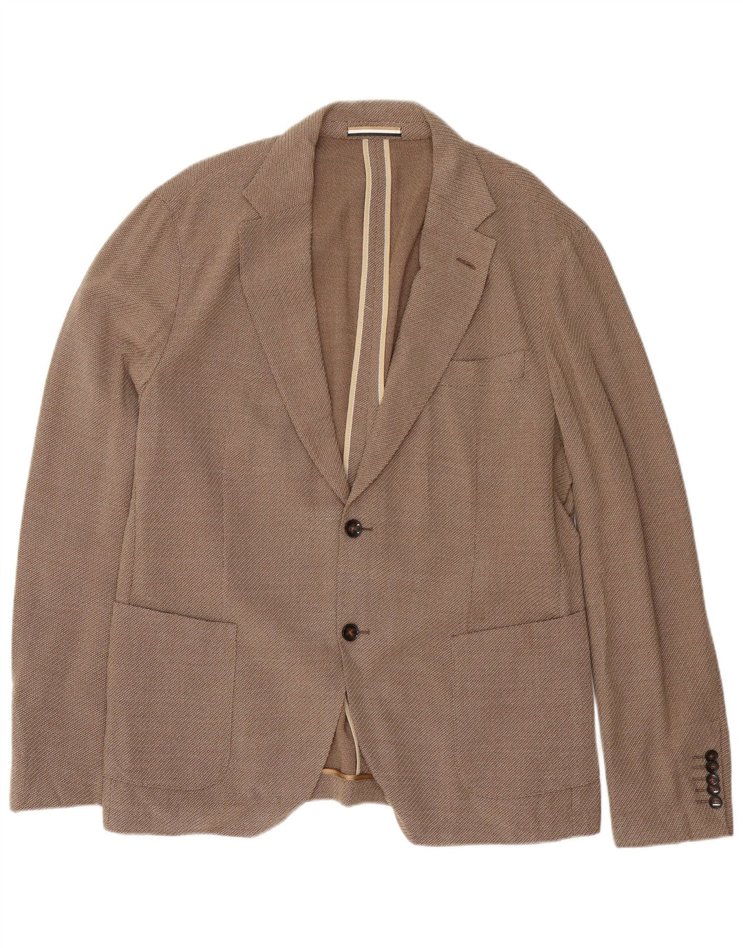 Hugo Boss Veste blazer coupe slim à 2 boutons pour homme EU 56 3XL Marron laine vierge
