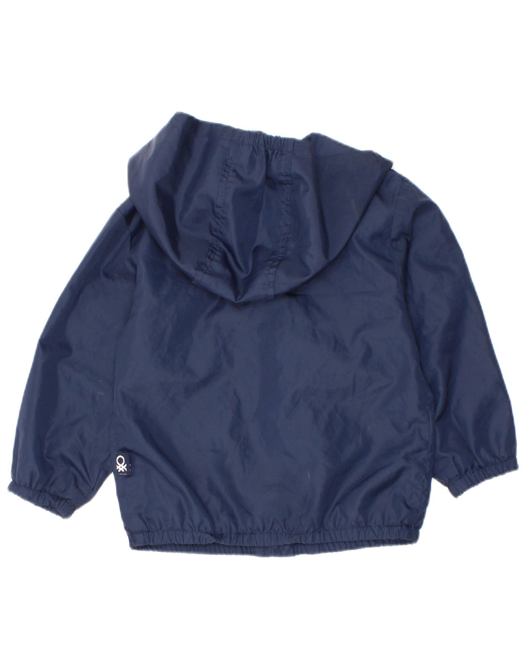 Benetton Veste de Pluie à Capuche Bébé Garçon 18-24 Mois Bleu Marine Polyester