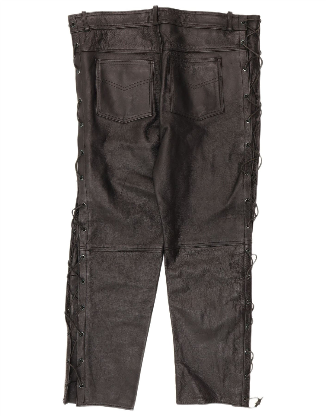 American Eagle Pantalon en cuir slim pour homme W36 L30 Cuir noir