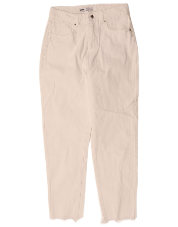 Zara Jean fuselé pour femme EU 38 Small W28 L28 Coton blanc