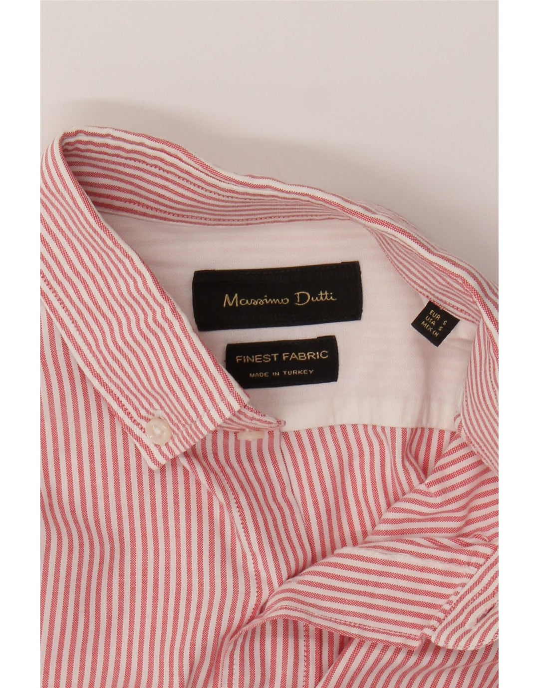 MASSIMO DUTTI Mens Shirt Small Pink Pinstripe Vintage Massimo Dutti and Second-Hand Massimo Dutti from Messina Hembry 