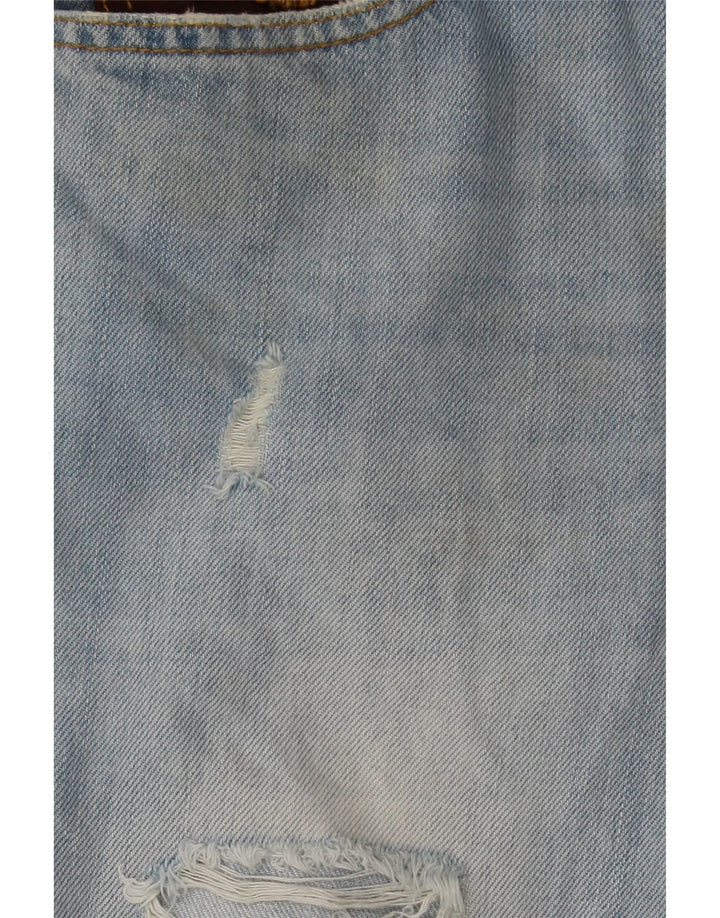 Uniforme Short en jean vieilli pour homme W30 en coton bleu moyen