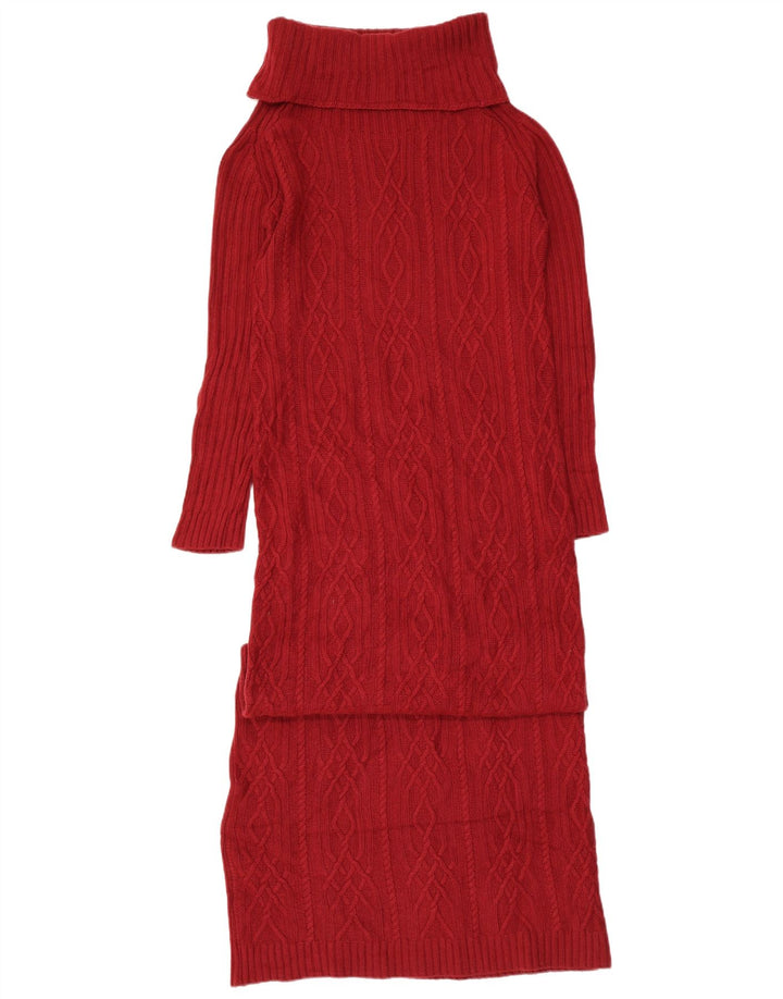 Simona Barbieri Robe pull à col roulé Twin-Set pour femme UK 12 Rouge moyen