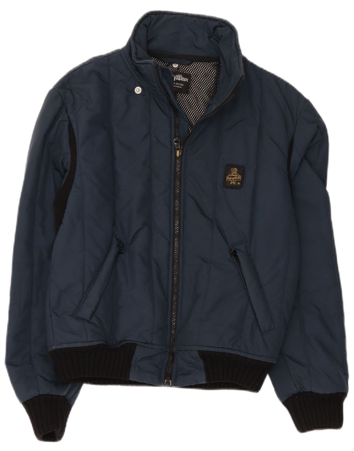 REFRIGIWEAR Veste Bomber Homme UK 36 Petit Bleu Marine Polyamide