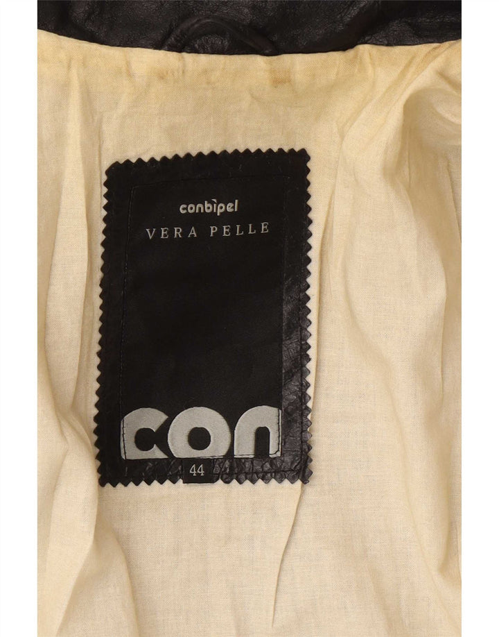 Conbipel Veste En Cuir Femme IT 44 Moyen Noir