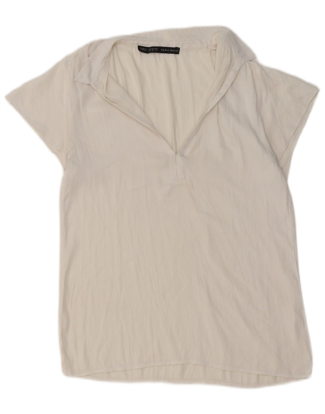ZARA Polo Femme UK 6 XS Blanc