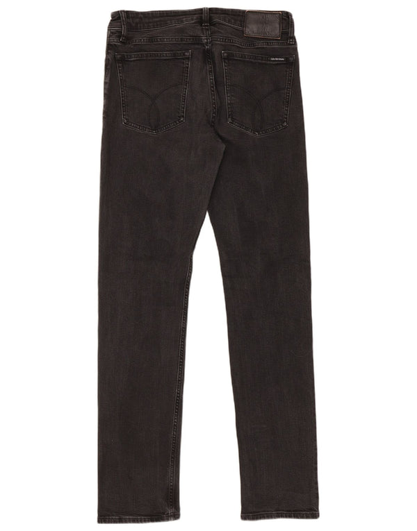 Calvin Klein Jean droit coupe slim W31 L32 pour homme en coton noir