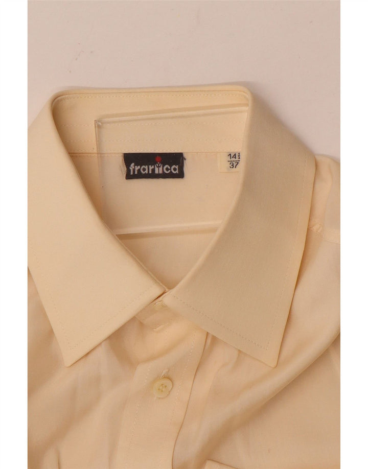 vintage Chemise Homme Taille 37 14 1/2 Petit Beige