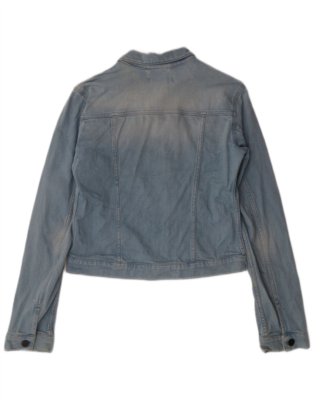 Calvin Klein Jeans Veste en jean courte pour femme UK 12 Bleu moyen Coton