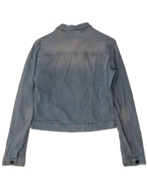 Calvin Klein Jeans Veste en jean courte pour femme UK 12 Bleu moyen Coton