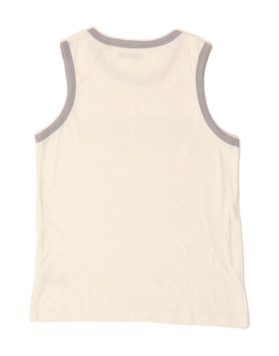 TIMBERLAND Boys Graphic Vest Top 13-14 Years Small White Cotton Vintage Timberland and Second-Hand Timberland from Messina Hembry 