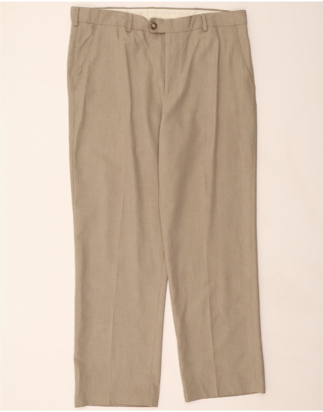 IZOD Mens Straight Suit Trousers W38 L32 Beige Vintage Izod and Second-Hand Izod from Messina Hembry 