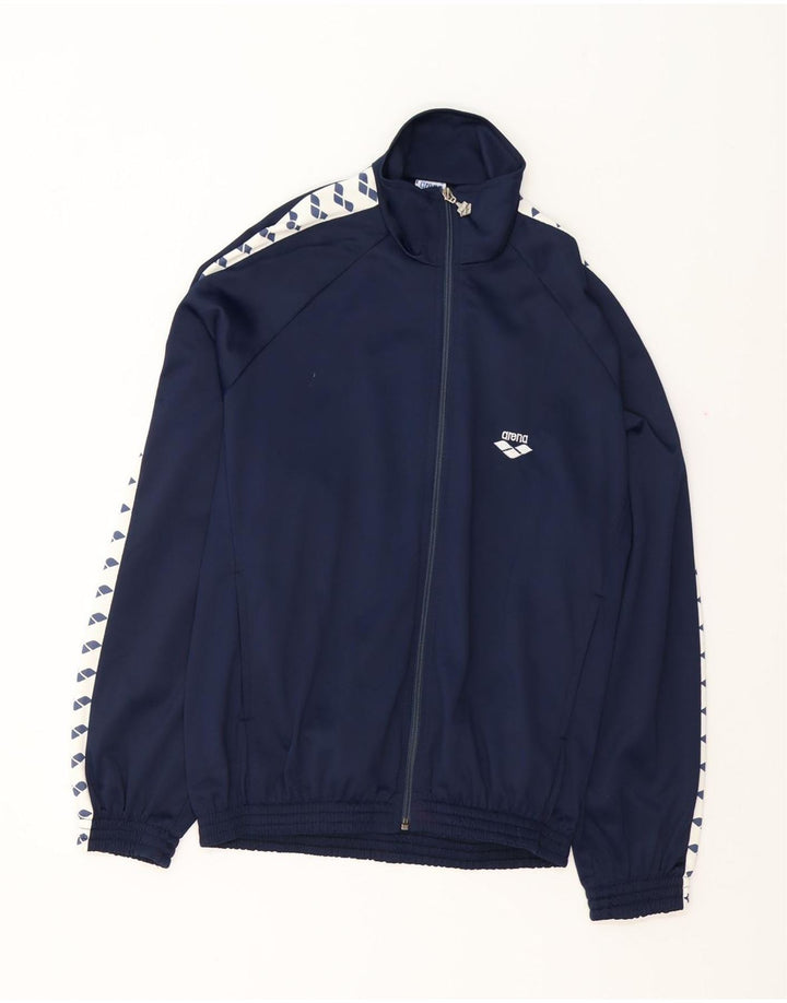 Arena Veste de Survêtement Graphique pour Homme Large Bleu Marine Colourblock
