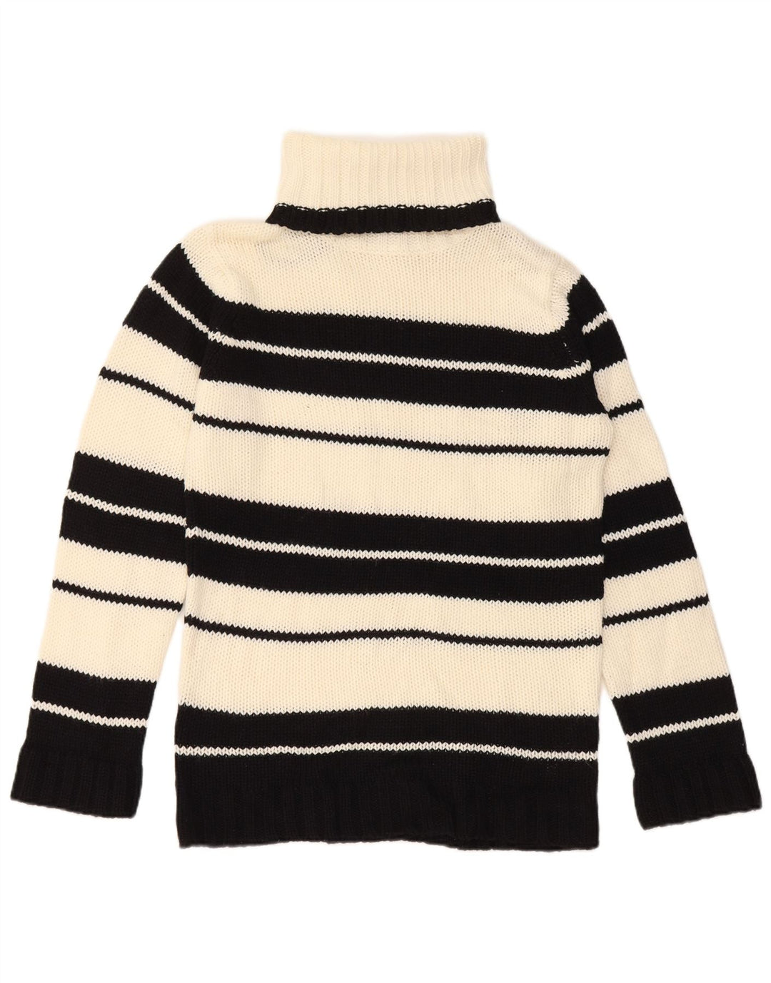 OKAY Pull col roulé pour femme EU 40 Medium Noir Rayé