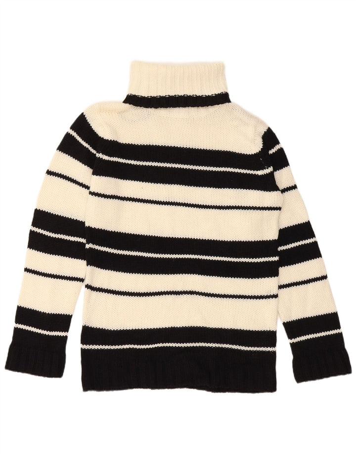 OKAY Pull col roulé pour femme EU 40 Medium Noir Rayé