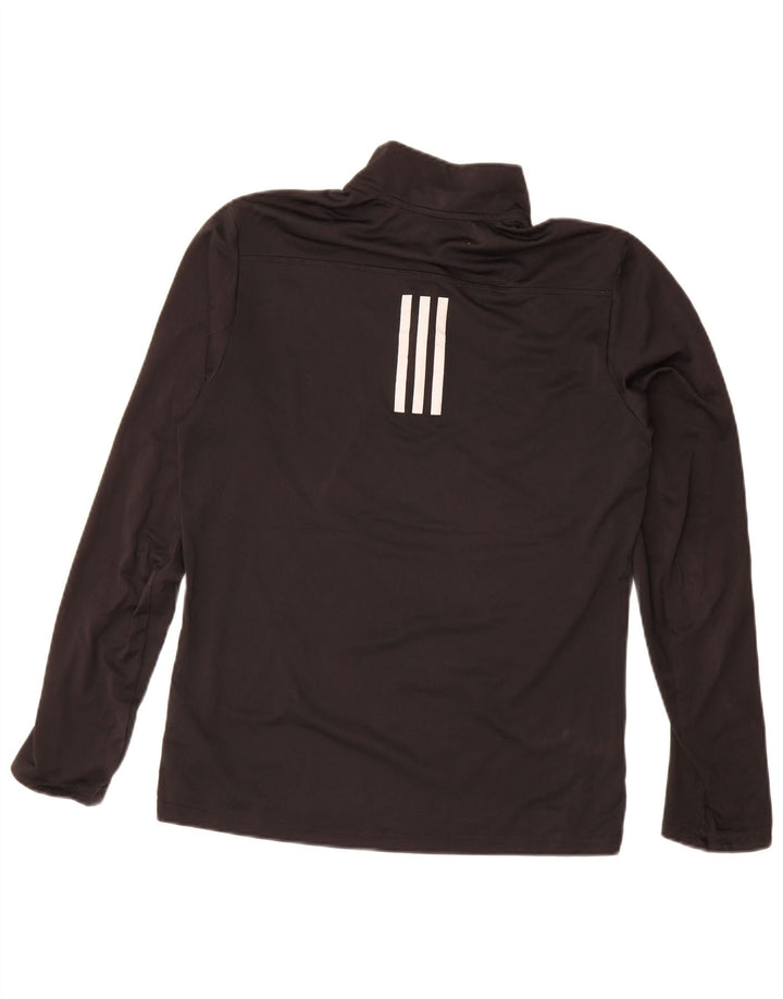 Adidas Hommes Aeroready Zip Neck Pull Survêtement Top Petit Noir Polyester