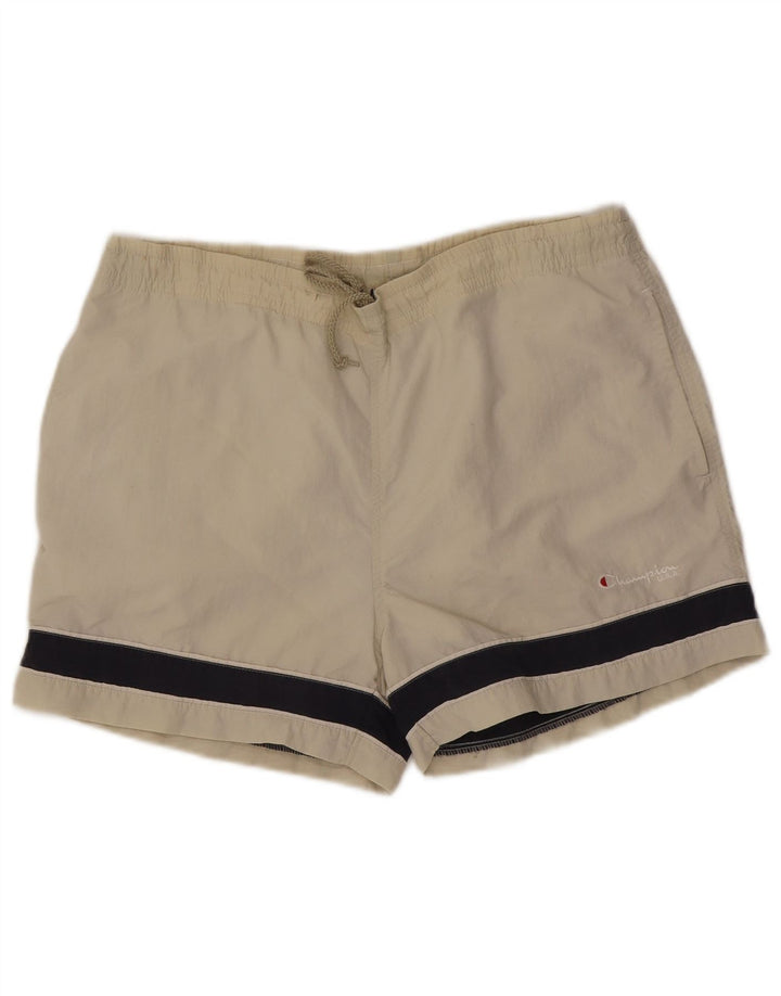 Champion Short de Bain Homme Beige Moyen Colourblock