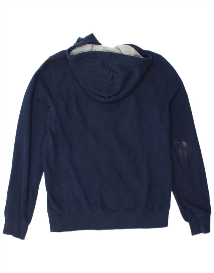 TOMMY HILFIGER Pull à capuche zippé pour homme Petit coton bleu marine