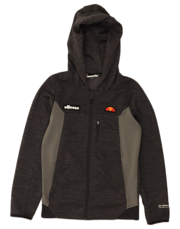 Ellesse Pull à capuche zippé pour garçon 9-10 ans Gris Colorblock Polyester