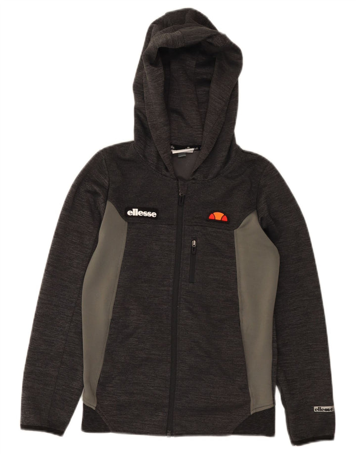 Ellesse Pull à capuche zippé pour garçon 9-10 ans Gris Colorblock Polyester