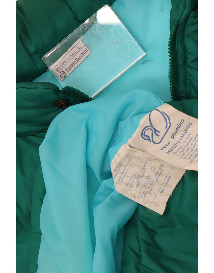 Sergio Tacchini Veste rembourrée pour homme UK 40 Large Vert Polyamide