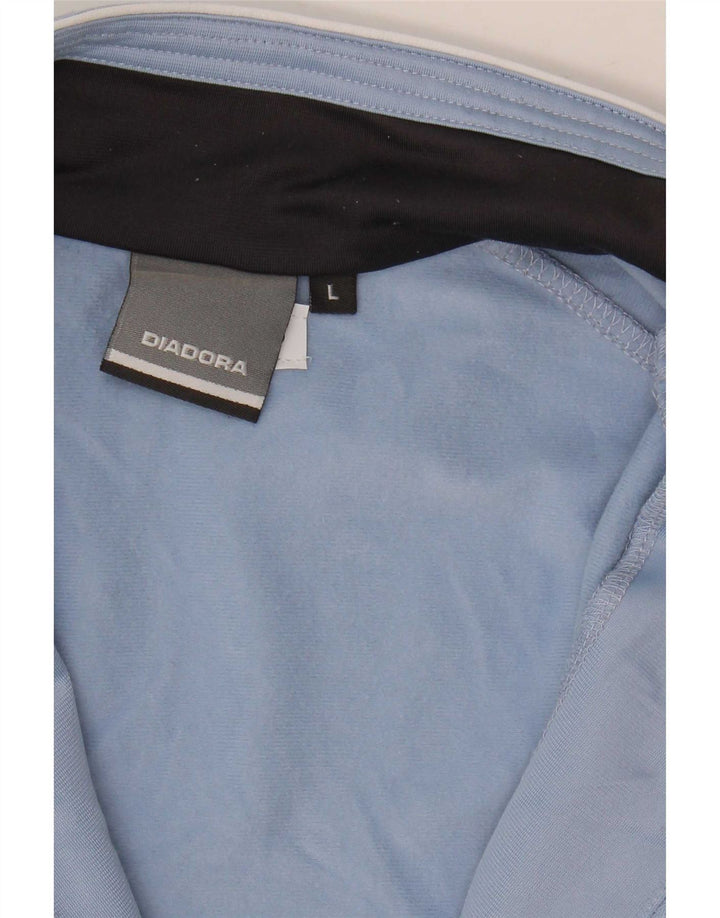 Diadora Veste de survêtement pour femme UK 16 Large Bleu Colorblock Polyester