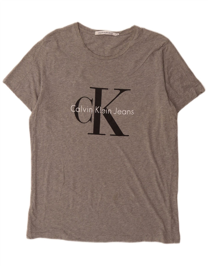 Calvin Klein Jeans T-shirt graphique pour homme 2XL Gris