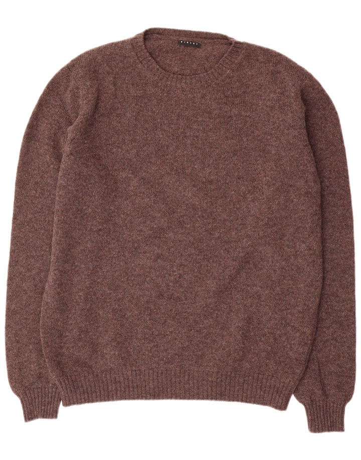 Sisley Pull col rond homme 2XL laine marron