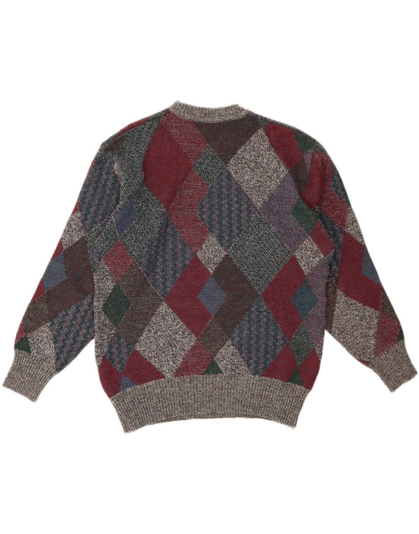 VINTAGE Pull col rond homme IT 48 Medium multicolore