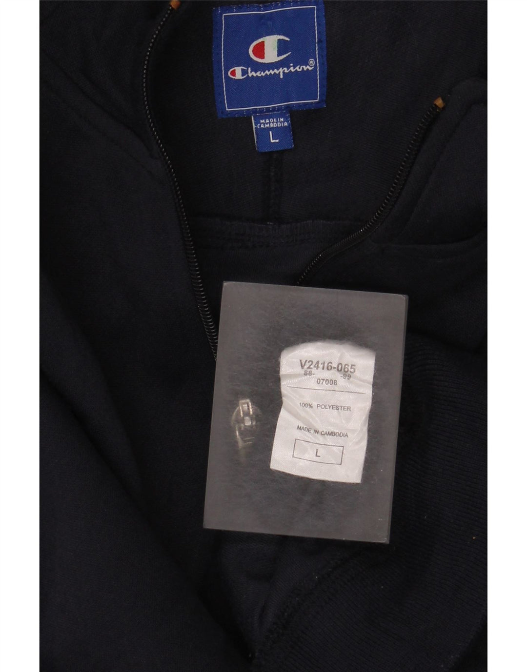 Champion Veste de survêtement pour homme Taille L Bleu marine Polyester