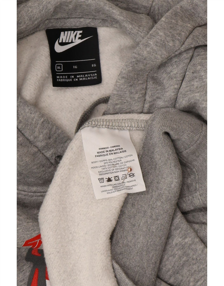 NIKE Homme Tigers Graphic Sweat à capuche XL Gris Coton